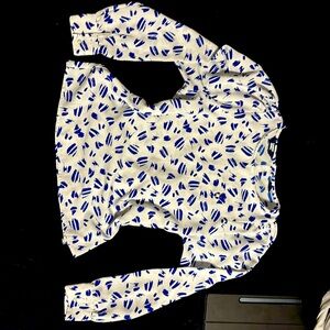 Chase Work Apparel (White/Blue Blouse)